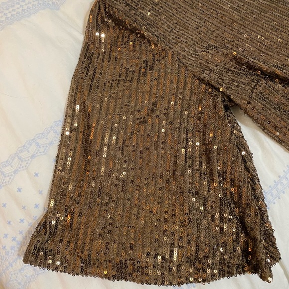 Bronze sequin mini dress from Old Navy. Size Medium. NWT - Picture 7 of 9